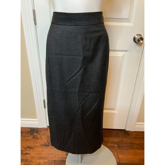 Moschino Couture Gray Wool Midi Pencil Skirt, Size 12 (US), 46 (IT) - Picture 2 of 7